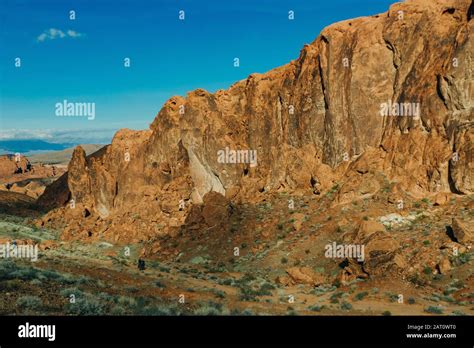 Panoramic View Of Fire Canyon Silica Dome In Valley Of Fire State Park Nevada United States