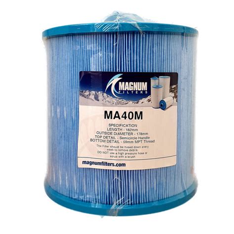 Whirlpool-Filter Magnum MA40M mit Microban - wie Pleatco PMA40-F2M-M