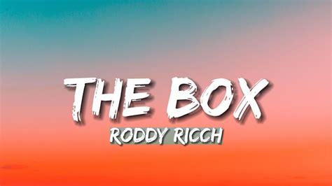 Roddy Ricch The Box Lyrics Youtube