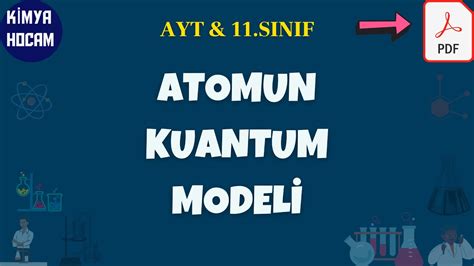 Atomun Kuantum Modeli Modern Atom Teorisi S N F Yks Ayt