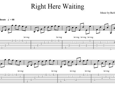 Right Here Waiting For You Guitar Chords Fingerstyle - muratawa