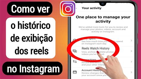 Como ver o histórico de exibição de Reels no Instagram 2023 Reels