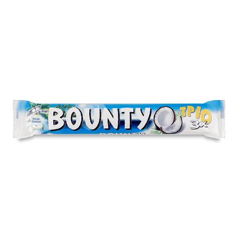 Батончик Bounty Trio з м'якоттю кокосу у молочному шоколаді 85г ...