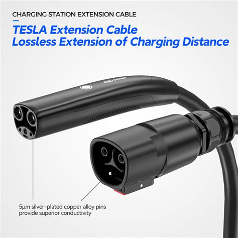 A Fast Ac Extension Cord Charging Cable With Nacs Plug For Tesla Car