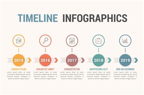 Timeline Vintage Vector Images Within Infographics 99