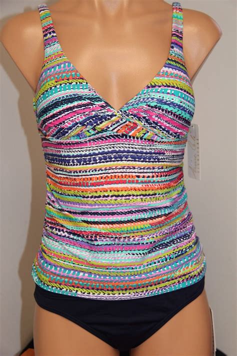 Nwt Anne Cole Swimsuit Bikini Tankini Pc Set M B C Way Bottom Ebay