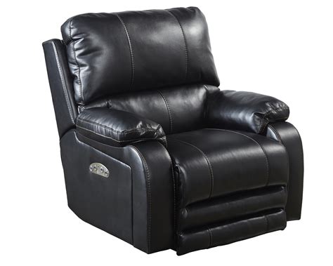 Catnapper Thornton Power Headrest Power Lumbar Power Lay Flat Recliner In Black