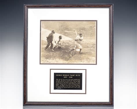 George Herman Babe Ruth Signed Photograph Raptis Rare Books Fine