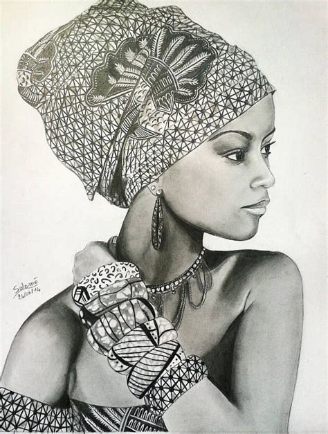 Dessin Portrait Femme Noire Jolies Images 2021