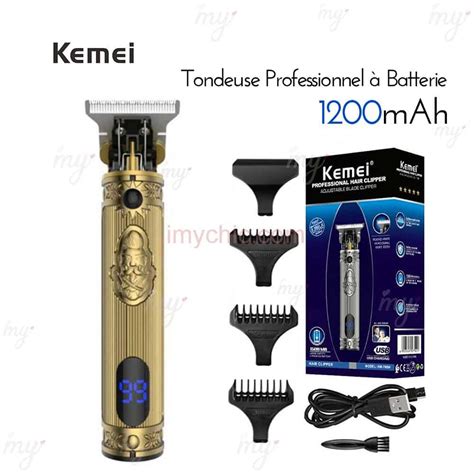 Tondeuse Cheveux Professionnelle Avec Lame R Glable Mah Kemei Km