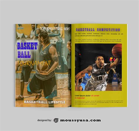 3 Basketball Magazine Free Psd Template Mous Syusa