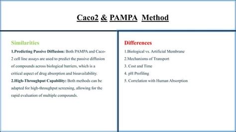 Cell Permeability Assays Caco Cell Permeability Pampa Membrane