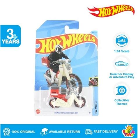 Hot Wheels Honda Super Cub Custom Red White Lot J 2023 Lazada Indonesia