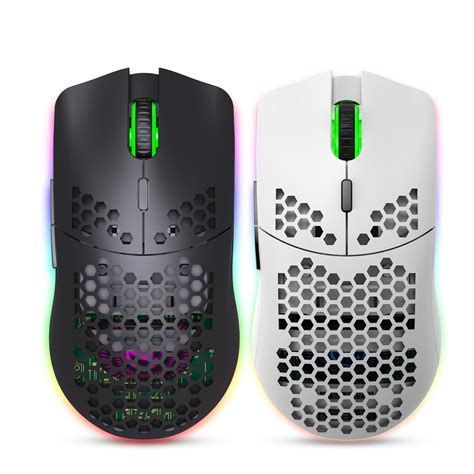 HXSJ T66 RGB 2 4G Wireless Gaming Mouse RGB Lighting Charging Mouse