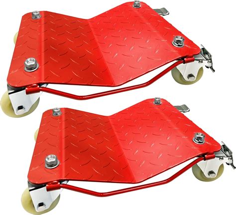 Buy Car Dollies Red 2 Pieces Heavy Duty Tire Car Skates Wheel Car