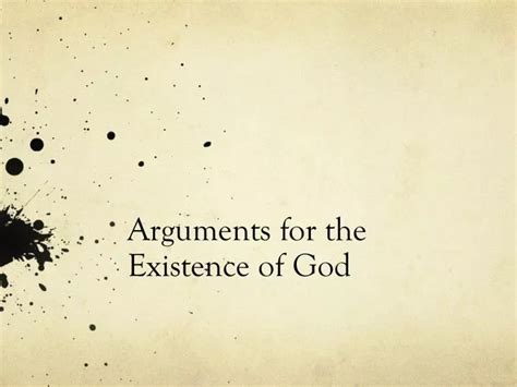 Ppt Arguments For The Existence Of God Powerpoint Presentation Free