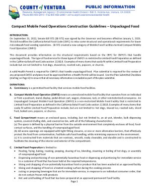 Fillable Online Compact Mobile Food Operation Construction Guidelines