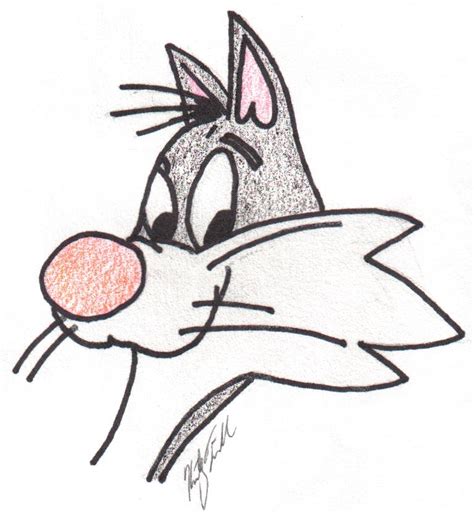 Sylvester the Cat's face by Kimdall143 on DeviantArt