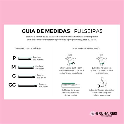 Guia De Medidas Pulseiras Colares