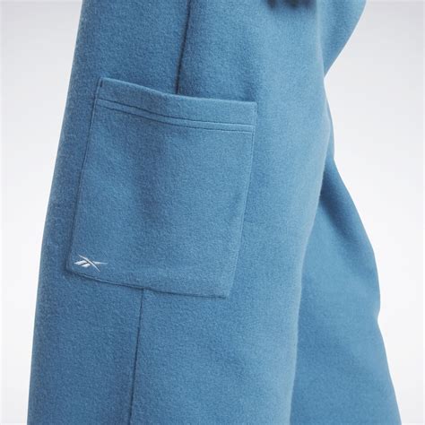 Reebok Classics Reverse Fleece Wide Leg Pants In Steely Blue S23 R Reebok Official Uk