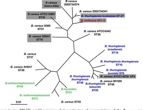 Table 1 From Genomics Of The Bacillus Cereus Group Of Organisms