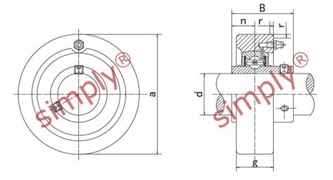 UCC209 Metric Cast Iron Normal Duty Cartridge Unit with 45mm Bore ...