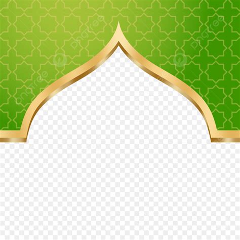 Islamic Ornament Frame Hd Transparent Islamic Frame With Green