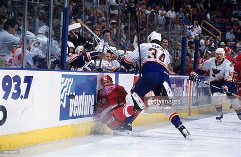 St Louis Blues Murray Baron In Action Vs Detroit Red Wings Keith