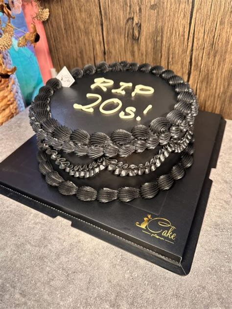 RIP 20s Vintage Black Cake – Bold Elegance by iCake Melbourne - iCake ...