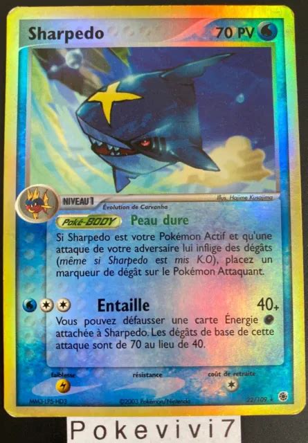 Carte Pokemon Sharpedo Rare Reverse Bloc Ex Rubis Saphir Fr