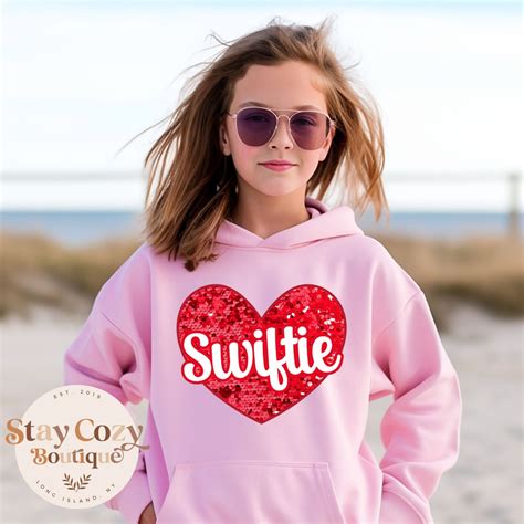 Youth Swiftie Heart Hoodie Swiftie Valentine Day Hoodie Trendy