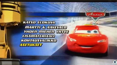 Cars 2006 dvd menu in Finnish - YouTube