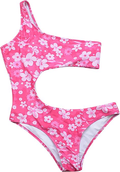 Conjunto De Ropa De Playa De Bikini De UNA Pieza Floral De Hombro De