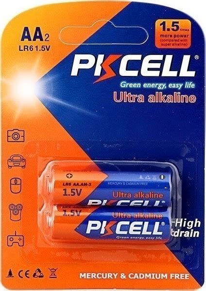 Pkcell Ultra Αλκαλικές Μπαταρίες AA 1 5V 2τμχ Skroutz gr