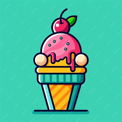 Premium Vector Ice Cream Vector Illustration