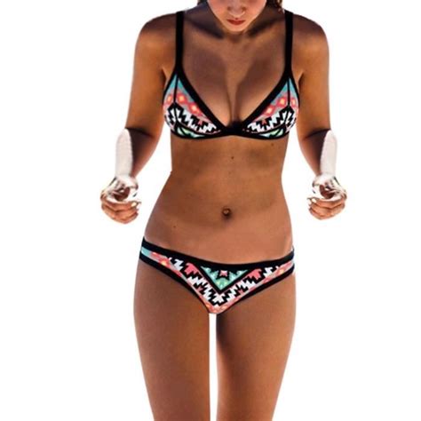 Bikini Sexy Vintage Imprim Maillot De Bain Femmes Maillots De Bain Push Up Bikini Ensemble