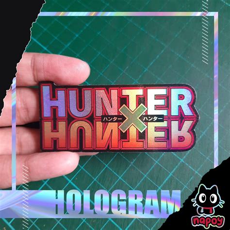 Hunter X Hunter Text Logo Anime Hologram Sticker Shopee Malaysia