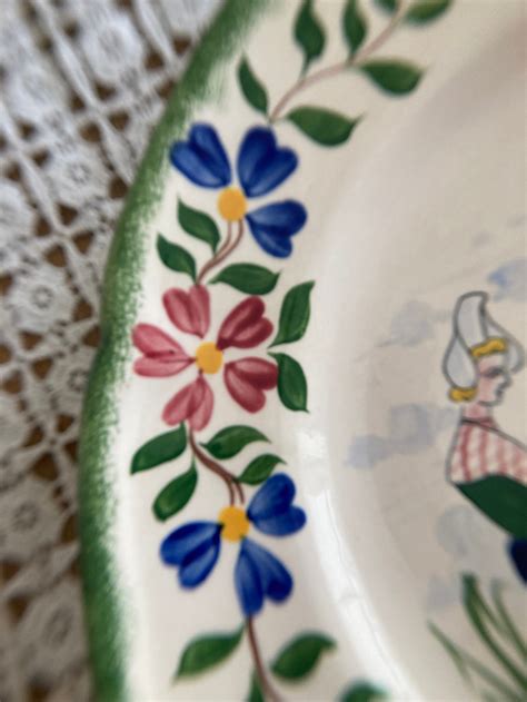 Vintage Gabriel Fourmaintraux Desvres France Hand Painted Etsy