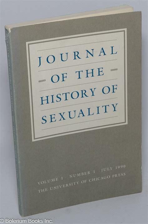 Journal Of The History Of Sexuality Vol 1 1 July 1990