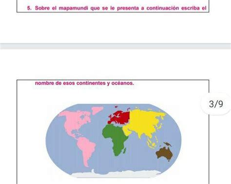 Rompecabezas Mapa Del Mundo Continentes Y Océanos