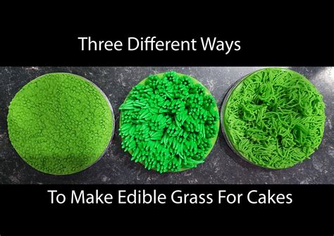 Edible Grass Techniques For Cakes Edible Grass Grass Cake Butter Cream