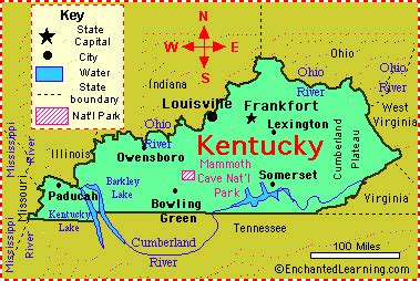 Kentucky Cities Map