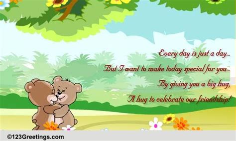 Teddy Hugs Free Hugs And Caring Ecards Greeting Cards 123 Greetings