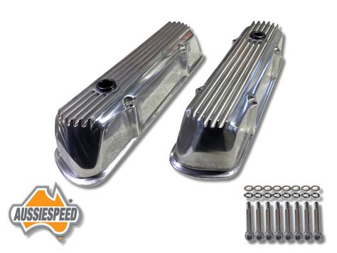 Holden V Alloy Rocker Covers Finned Style As P And Bolt Kit