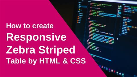 How To Create Responsive Zebra Striped Table Through Html And Css Youtube