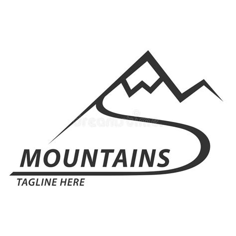 Mountain Logo Modern Mountain Vector Logo Design Vector Illustration