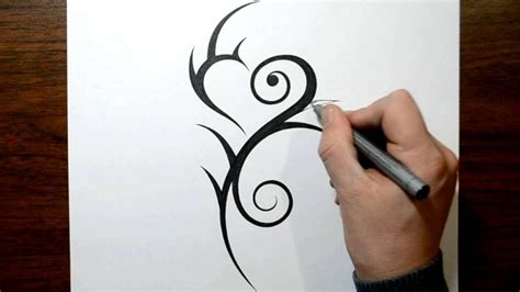 How To Draw A Simple Tribal Heart Tattoo Design, 58% OFF