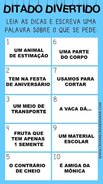 Ditado Divertido 4 Ano - ATIVIDADE REMOTA: DITADO DIVERTIDO | Atividades alfabetização e ...