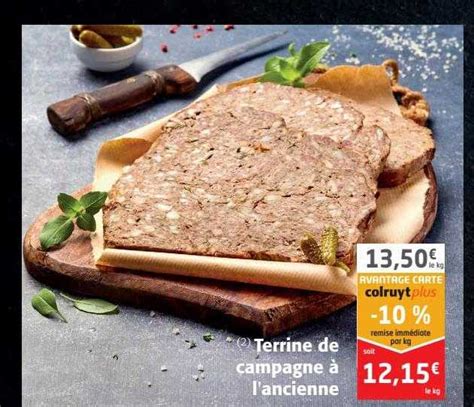 Promo Terrine De Campagne à L ancienne chez Colruyt iCatalogue fr