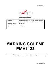 Marking Scheme Final Pdf CONFIDENTIAL FINAL EXAMINATION COURSE